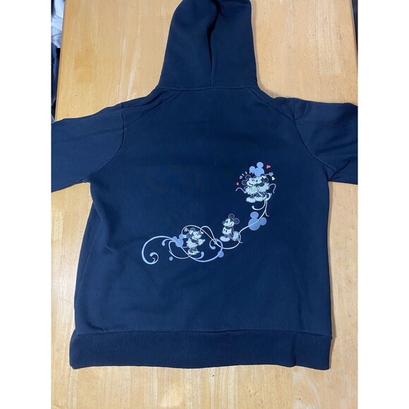 Disney Bradford Exchange Womens Black Mickey Love Hoodie Size Large 20pit2pit - Picture 1 of 10